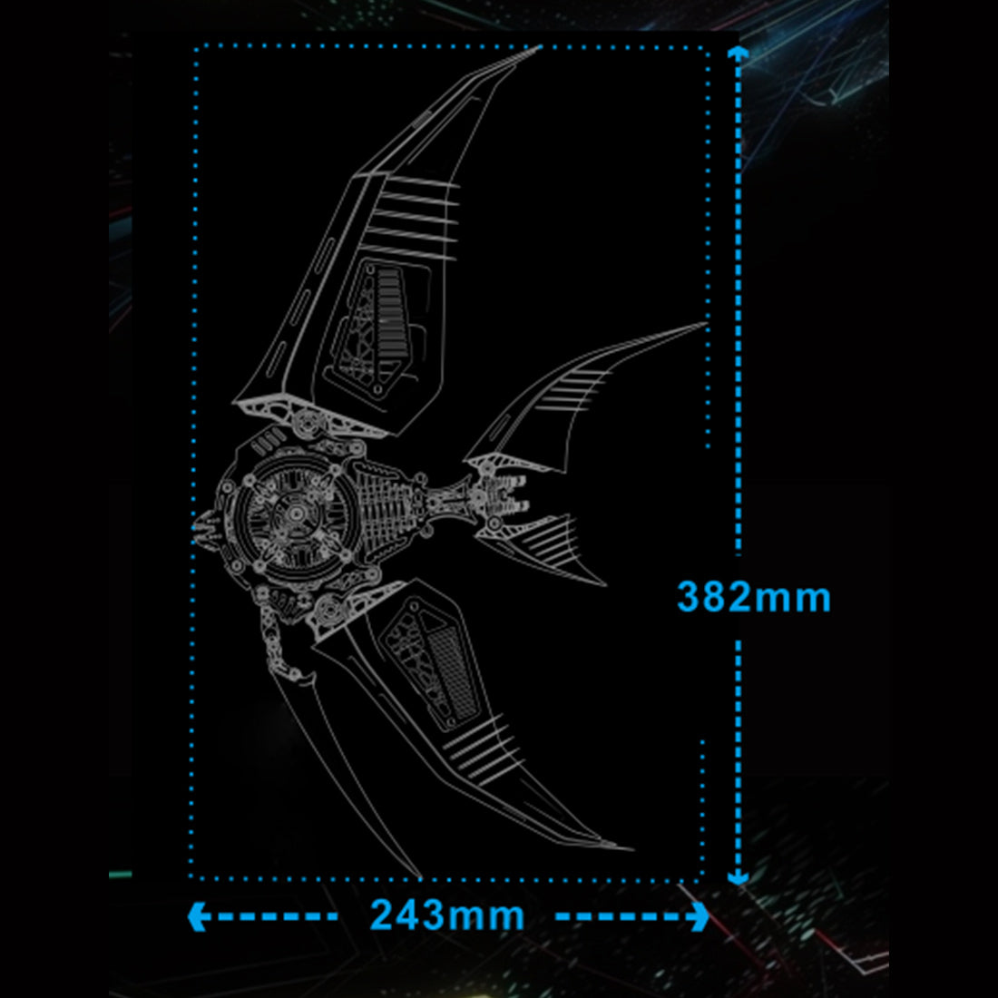 DIY Pterophyllum Blue Angelfish 3D Metal Puzzles with Mechanical Fins