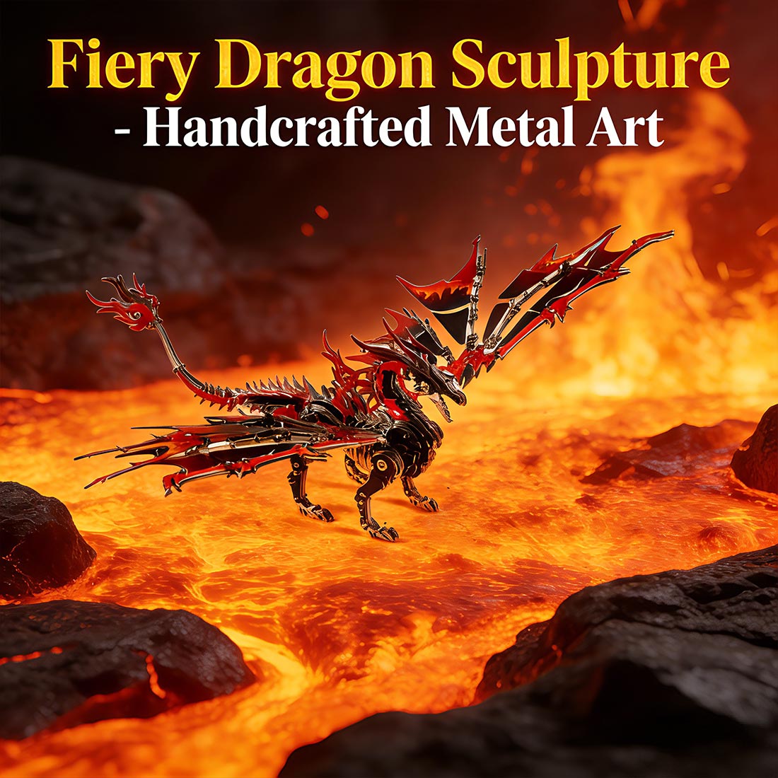 DIY Red Dragon 3D Metal Puzzle for Dragon Collector 200+PCS