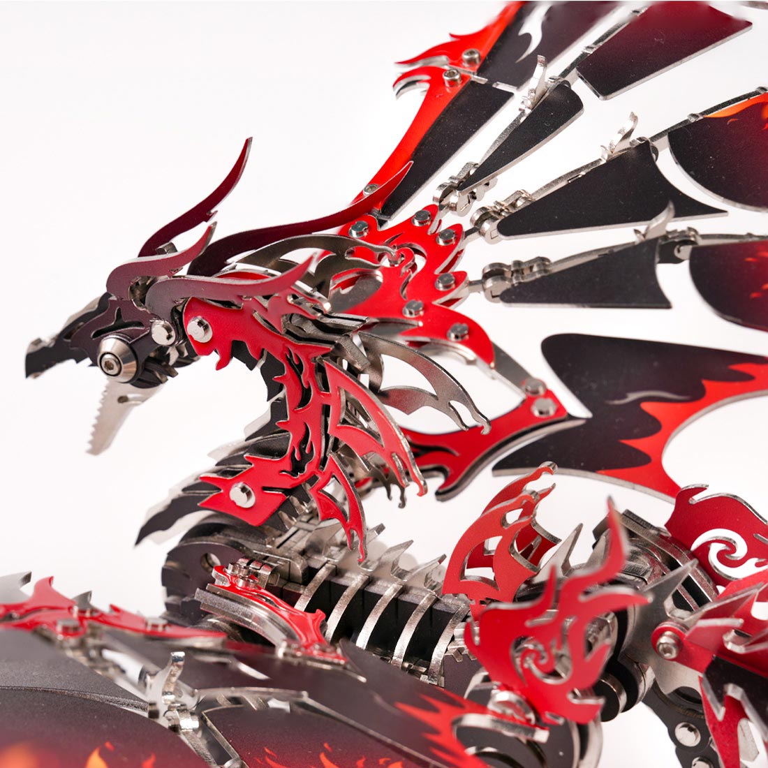 DIY Red Dragon 3D Metal Puzzle for Dragon Collector 200+PCS