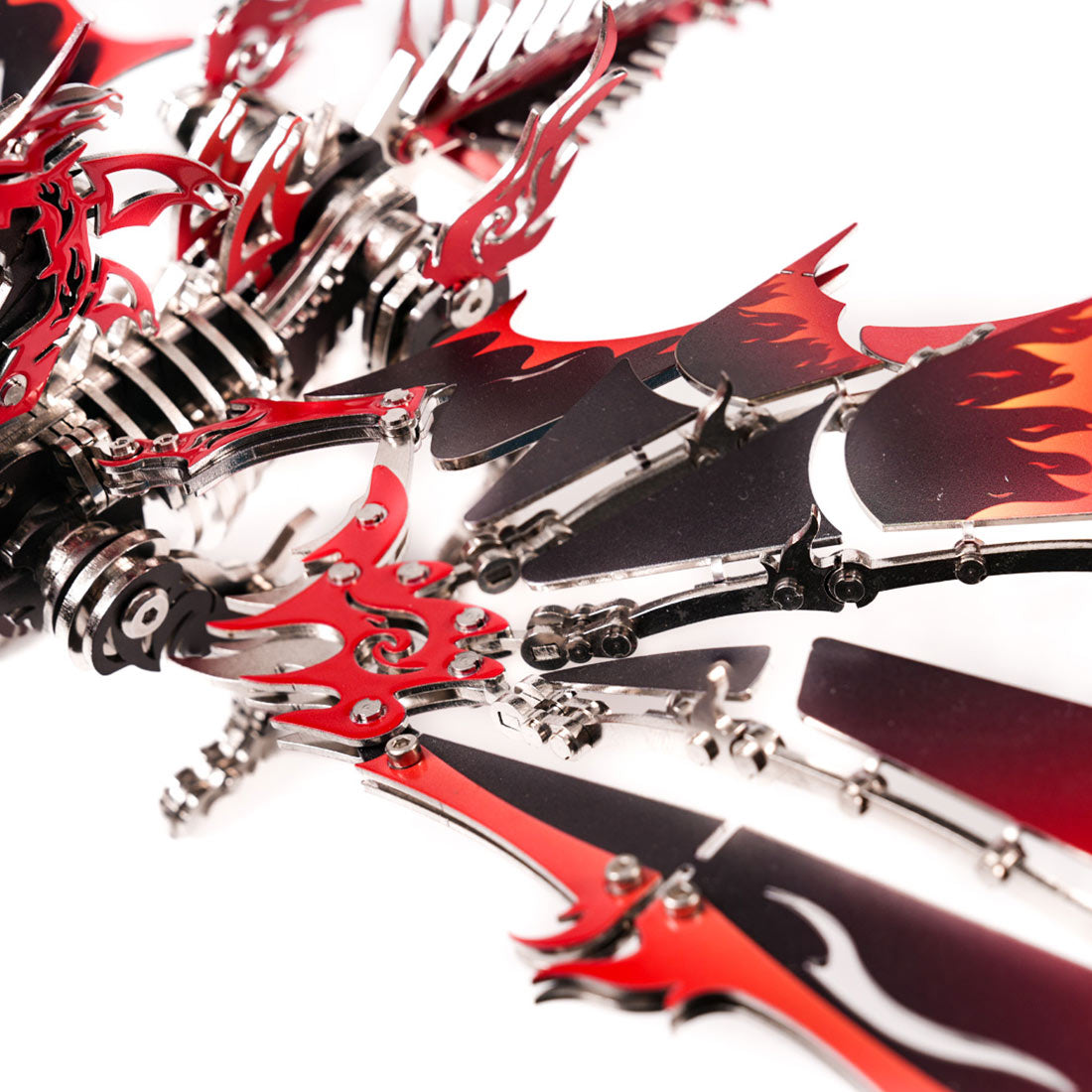 DIY Red Dragon 3D Metal Puzzle for Dragon Collector 200+PCS