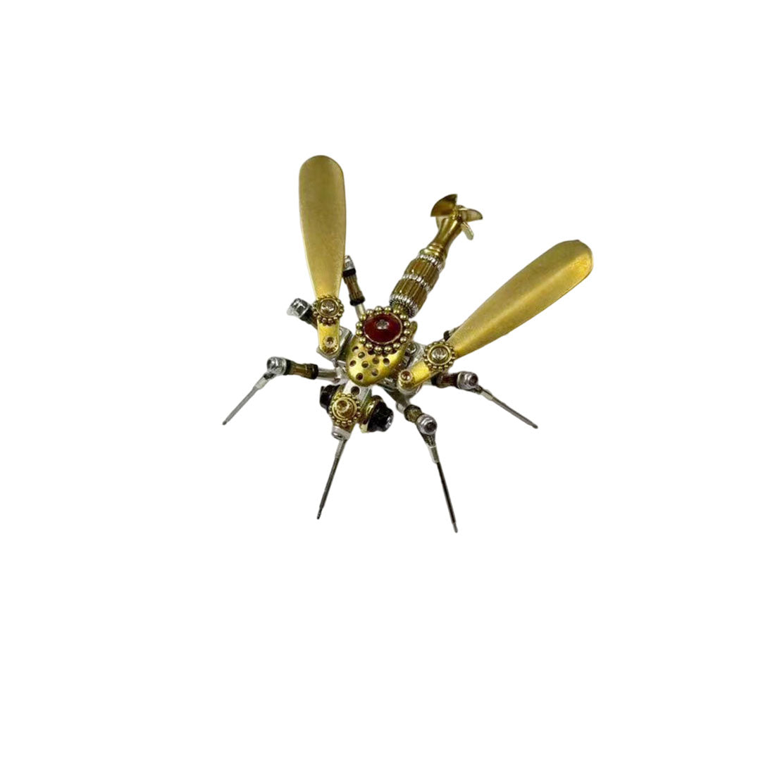 DIY Steampunk 3D Golden Insect Model Kit Fruit Fly Ant Bee Dragonfly Mosquito Spider