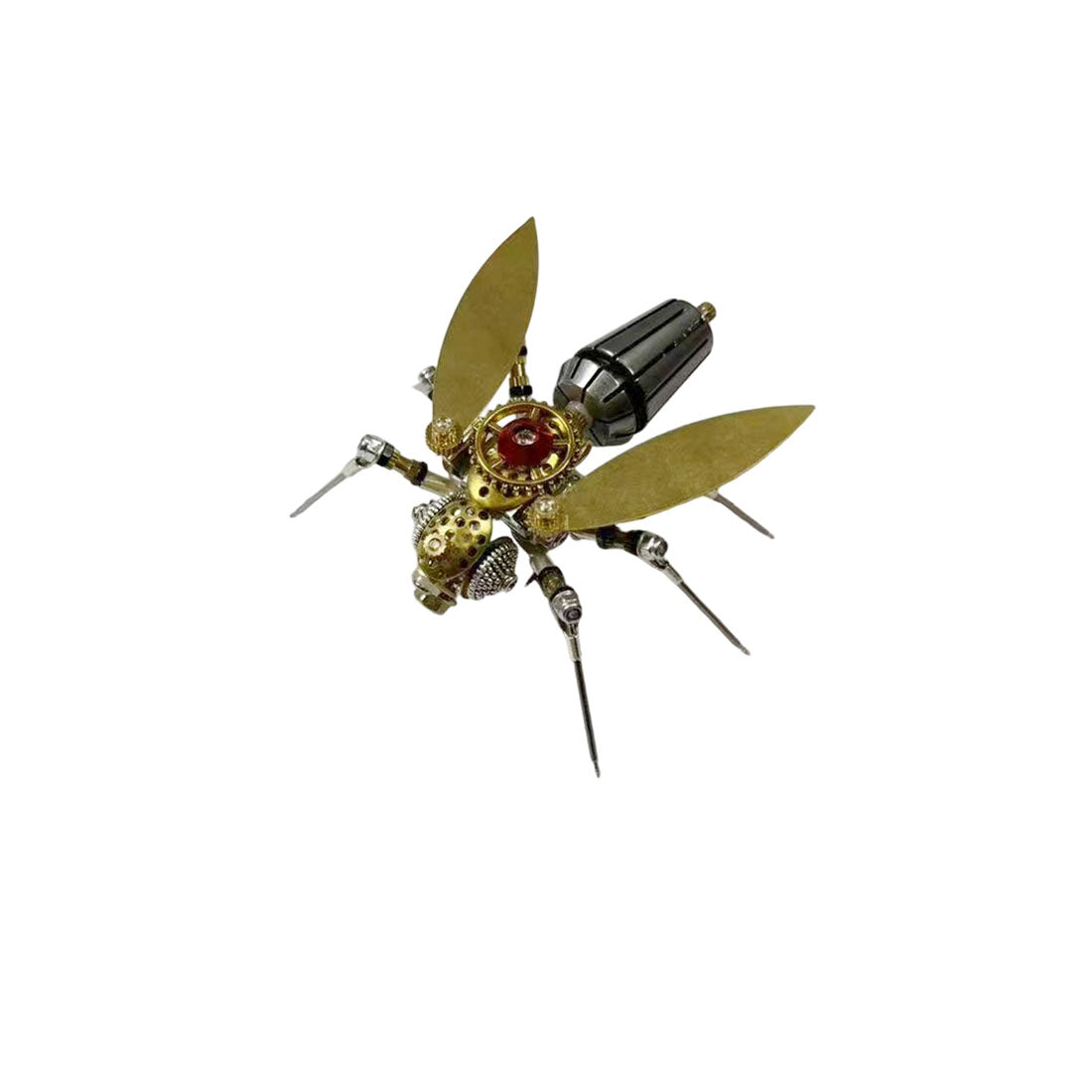 DIY Steampunk 3D Golden Insect Model Kit Fruit Fly Ant Bee Dragonfly Mosquito Spider
