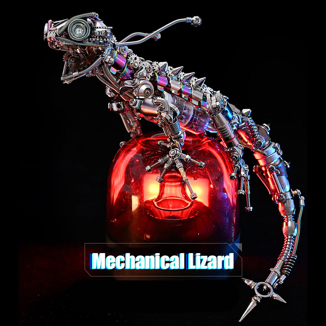 DIY Steampunk Chameleon Lizard Mechanical  3D Metal Model Kit 1000PCS Difficult Puzzle