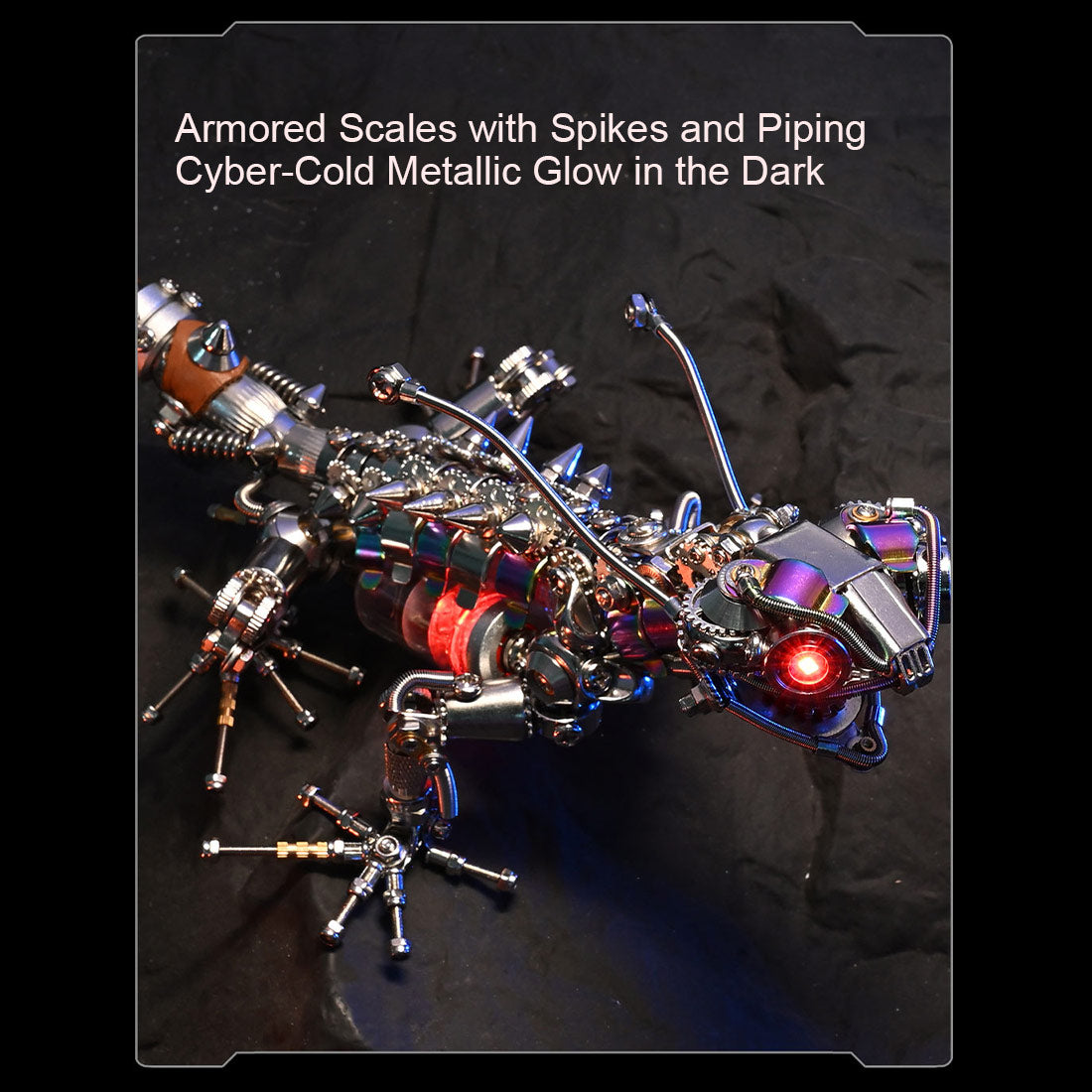 DIY Steampunk Chameleon Lizard Mechanical  3D Metal Model Kit 1000PCS Difficult Puzzle