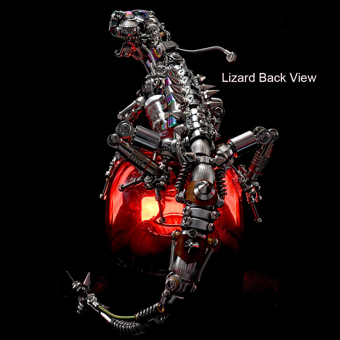 DIY Steampunk Chameleon Lizard Mechanical  3D Metal Model Kit 1000PCS Difficult Puzzle