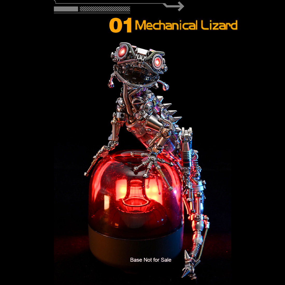 DIY Steampunk Chameleon Lizard Mechanical  3D Metal Model Kit 1000PCS Difficult Puzzle