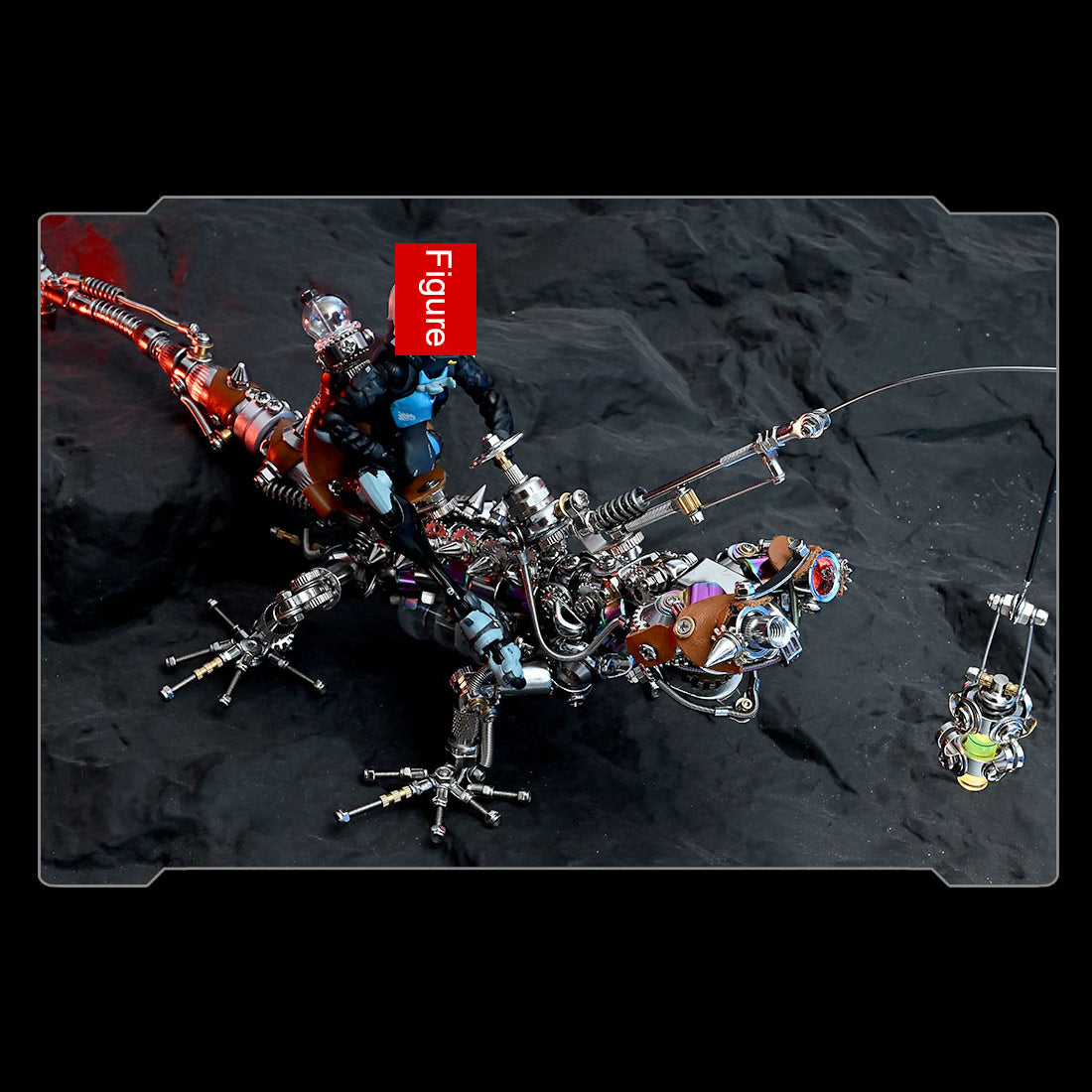 DIY Steampunk Chameleon Lizard Mechanical  3D Metal Model Kit 1000PCS Difficult Puzzle