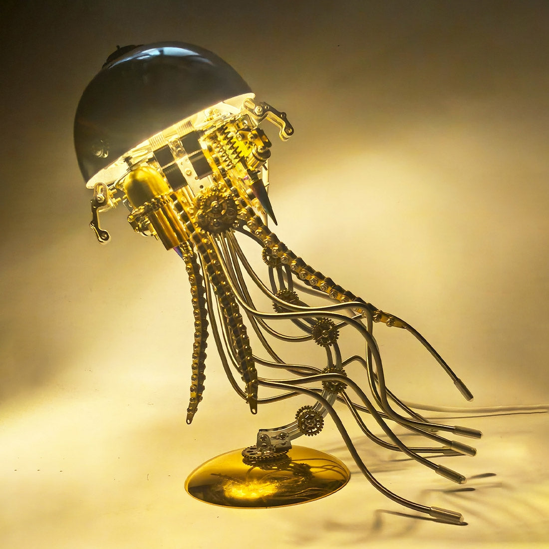 DIY Steampunk Jellyfish 3D Metal Puzzle Lamp (800+PCS)