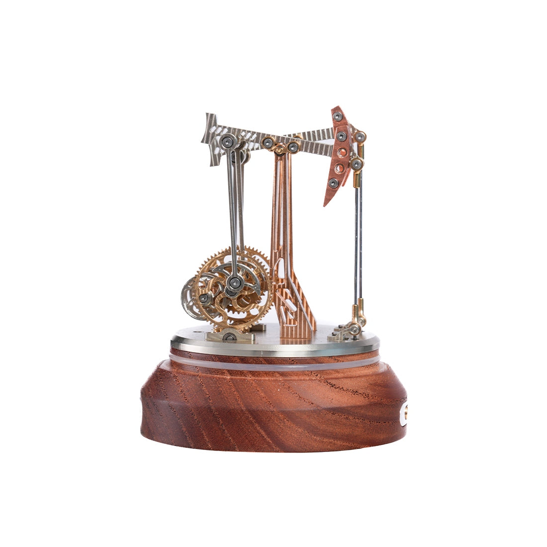 Dynamic 3D Metal Oil Pumping Unit Model Vintage Industrial Mechanical Display