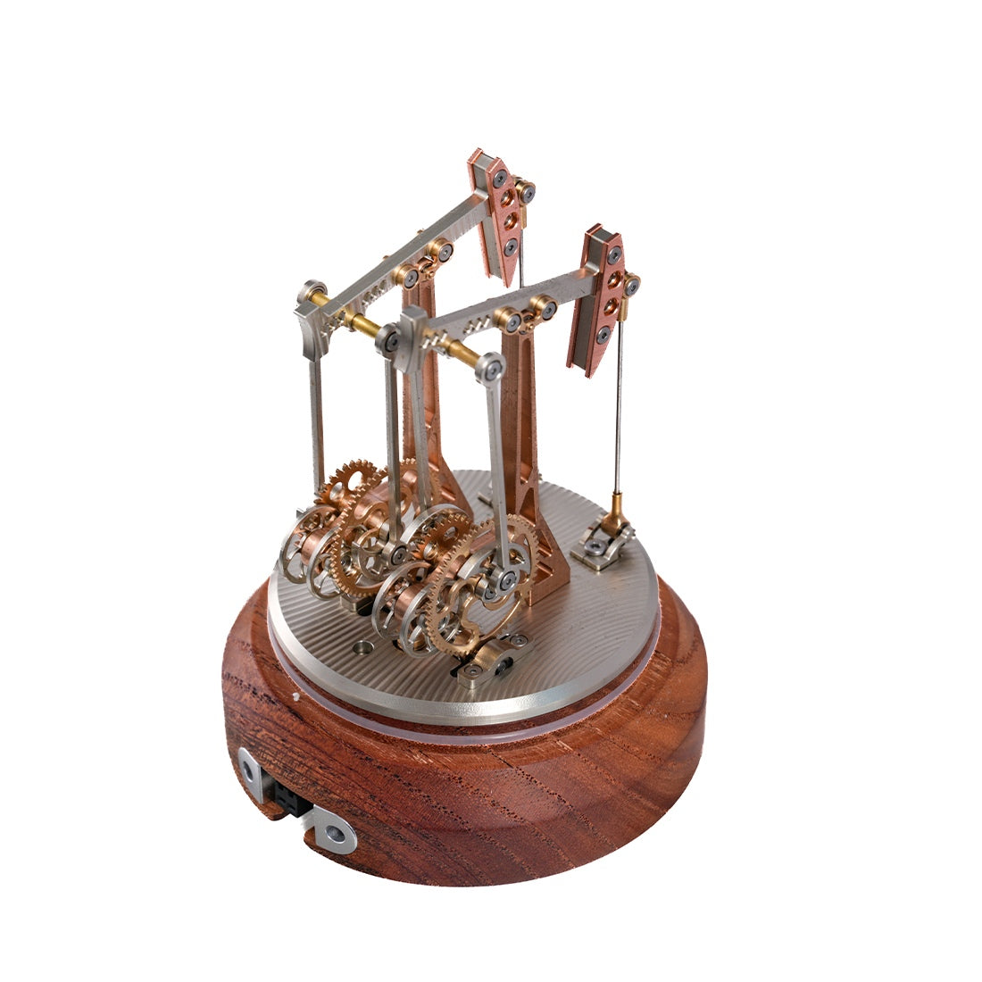 Dynamic 3D Metal Oil Pumping Unit Model Vintage Industrial Mechanical Display
