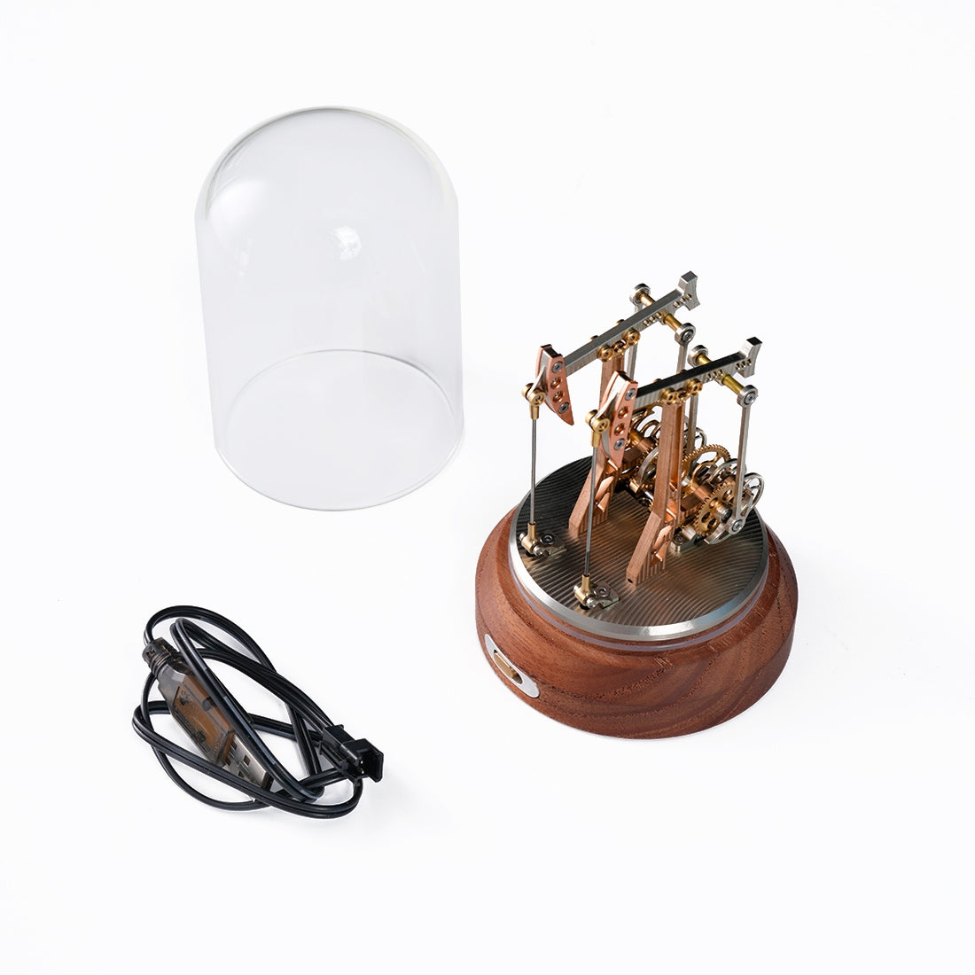 Dynamic 3D Metal Oil Pumping Unit Model Vintage Industrial Mechanical Display