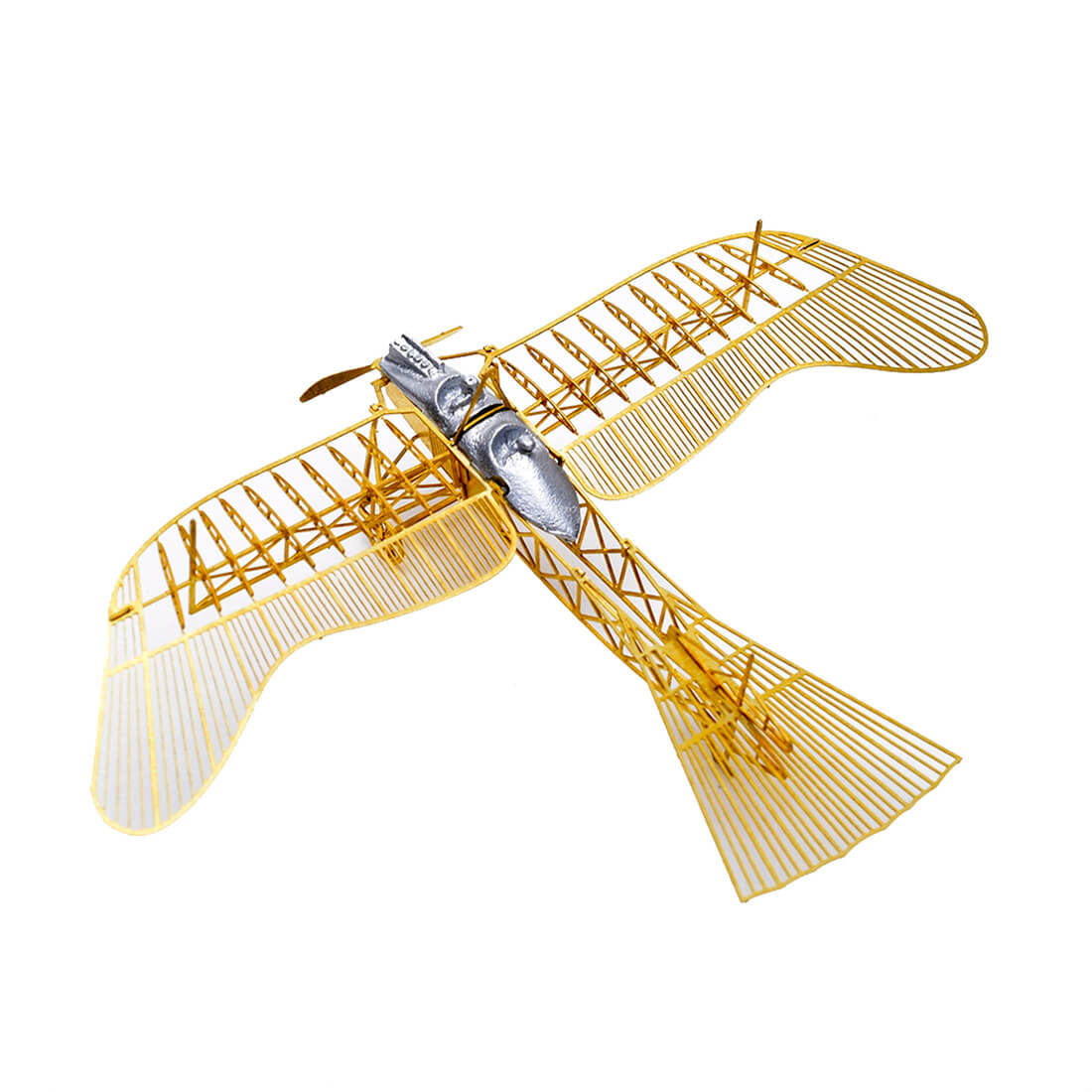 StratoStudio B16001 Micro Wing Series 1/160 DIY 3D Metal Assembly Biplane Model Creative Toy