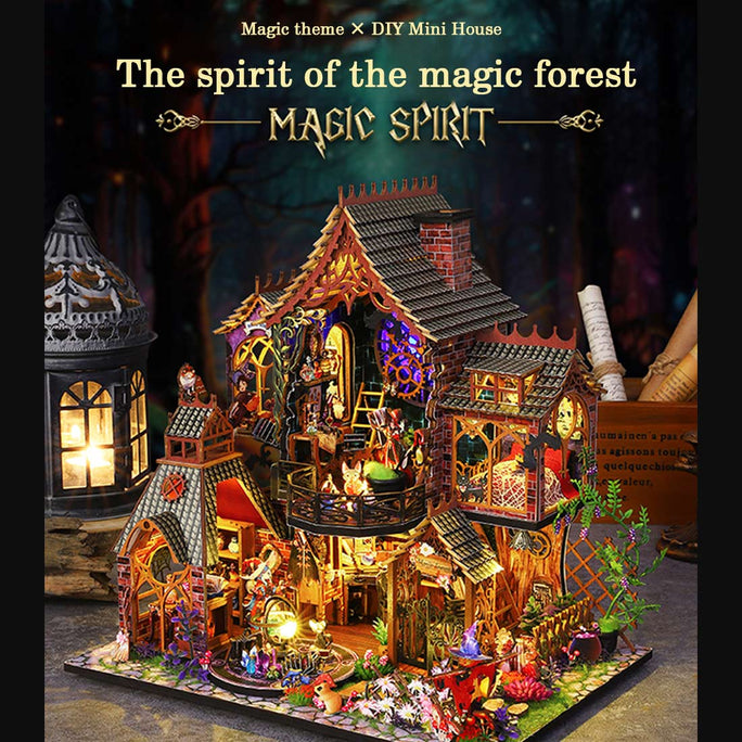 Fantasy Magic House diy Book Nook Kit for Halloween Decor