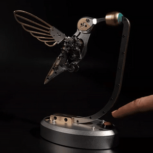 Mechanical 3D Metal Flapping Hummingbird Automata Kinetic Sculpture Ki
