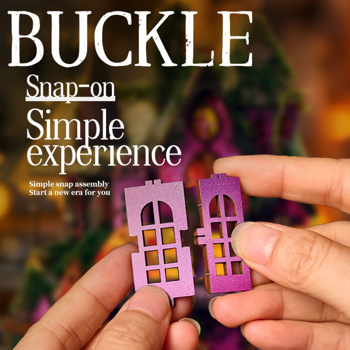 Halloween Carnival Night DIY 3D Wooden Miniature Horror Witch House Kit Spooky Gift