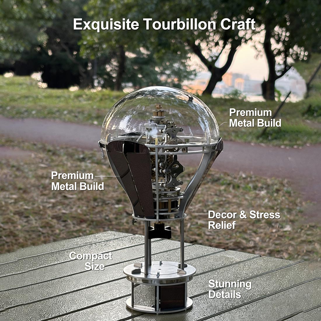 Kinetic Hot Air Balloon Tourbillon Mechanical Sculpture