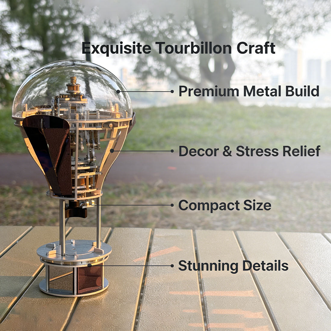 Kinetic Hot Air Balloon Tourbillon Mechanical Sculpture