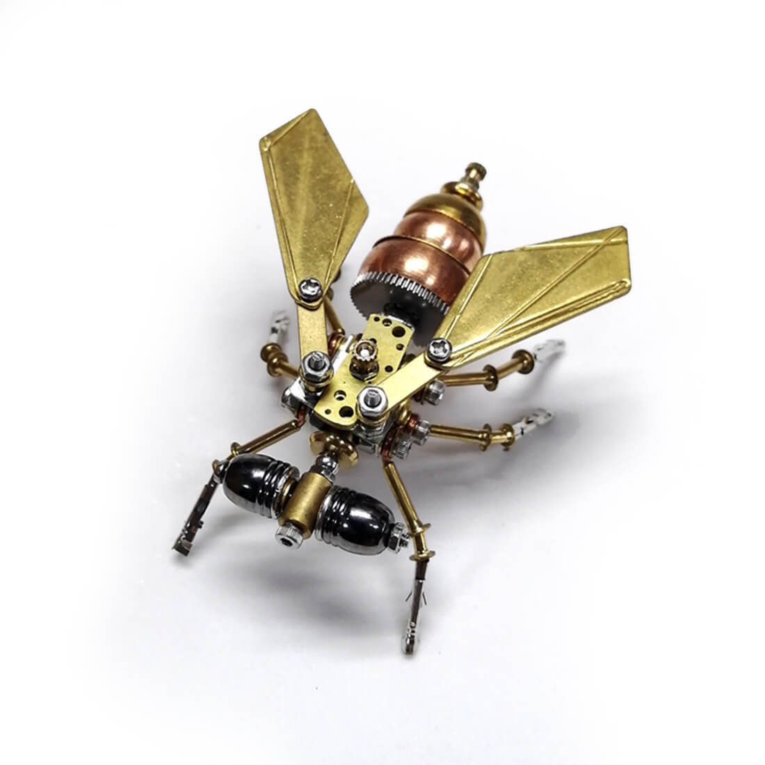 Mechnical Insect Little Fly 3D DIY Steampunk Mechanical Insect Metal Assembly Model (10