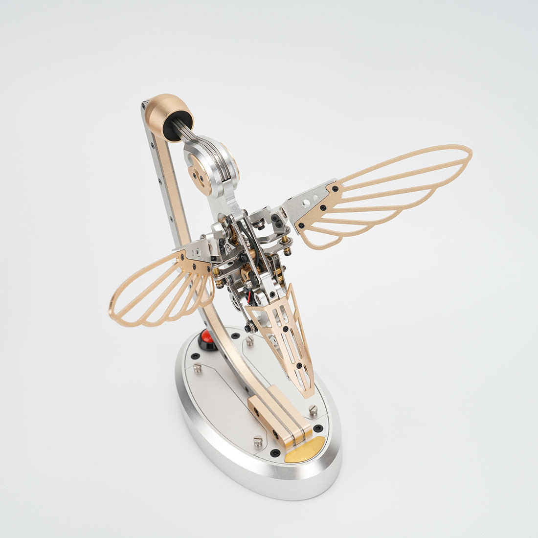 Mechanical 3D Metal Flapping Hummingbird Automata Kinetic Sculpture Ki
