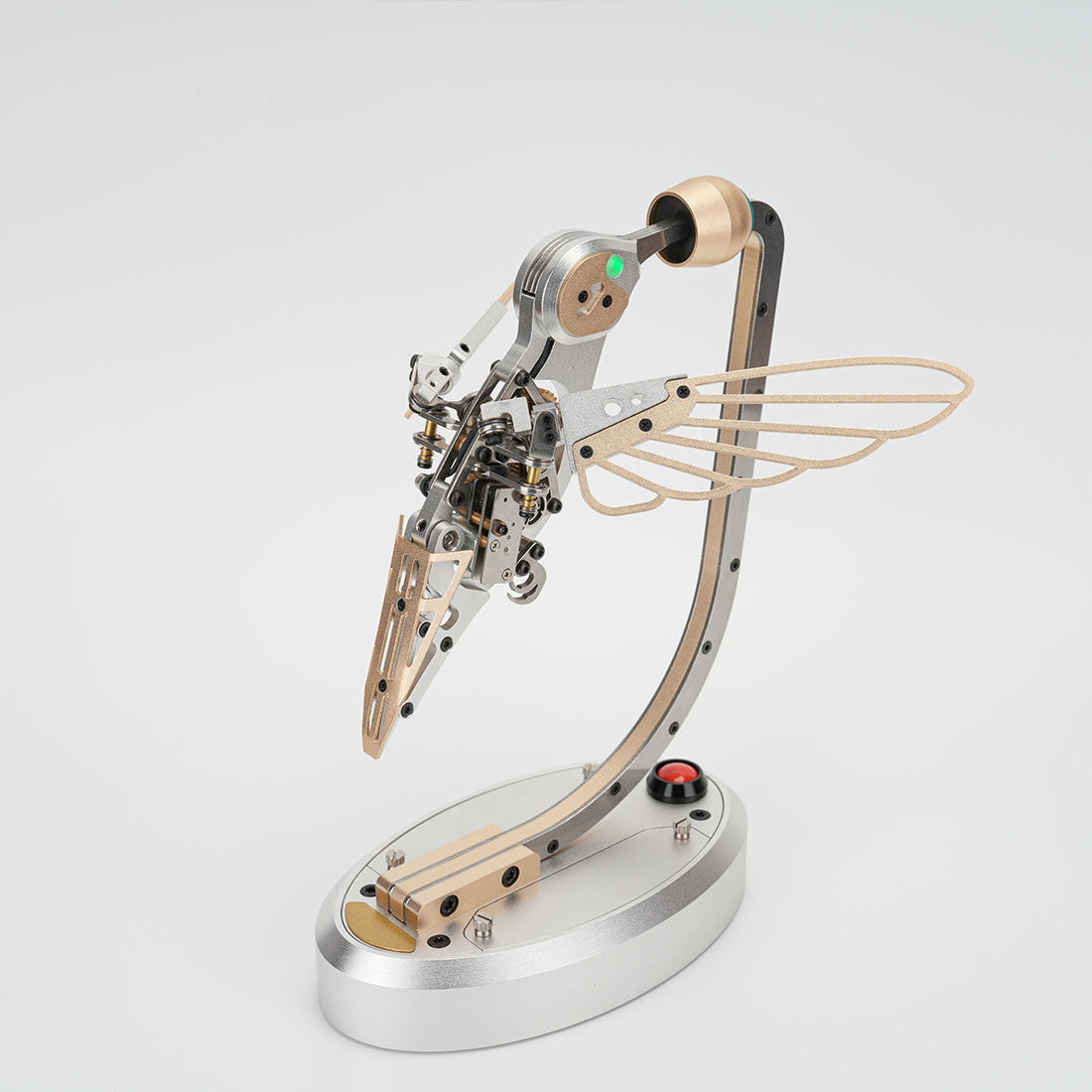 Mechanical 3D Metal Flapping Hummingbird Automata Kinetic Sculpture Ki