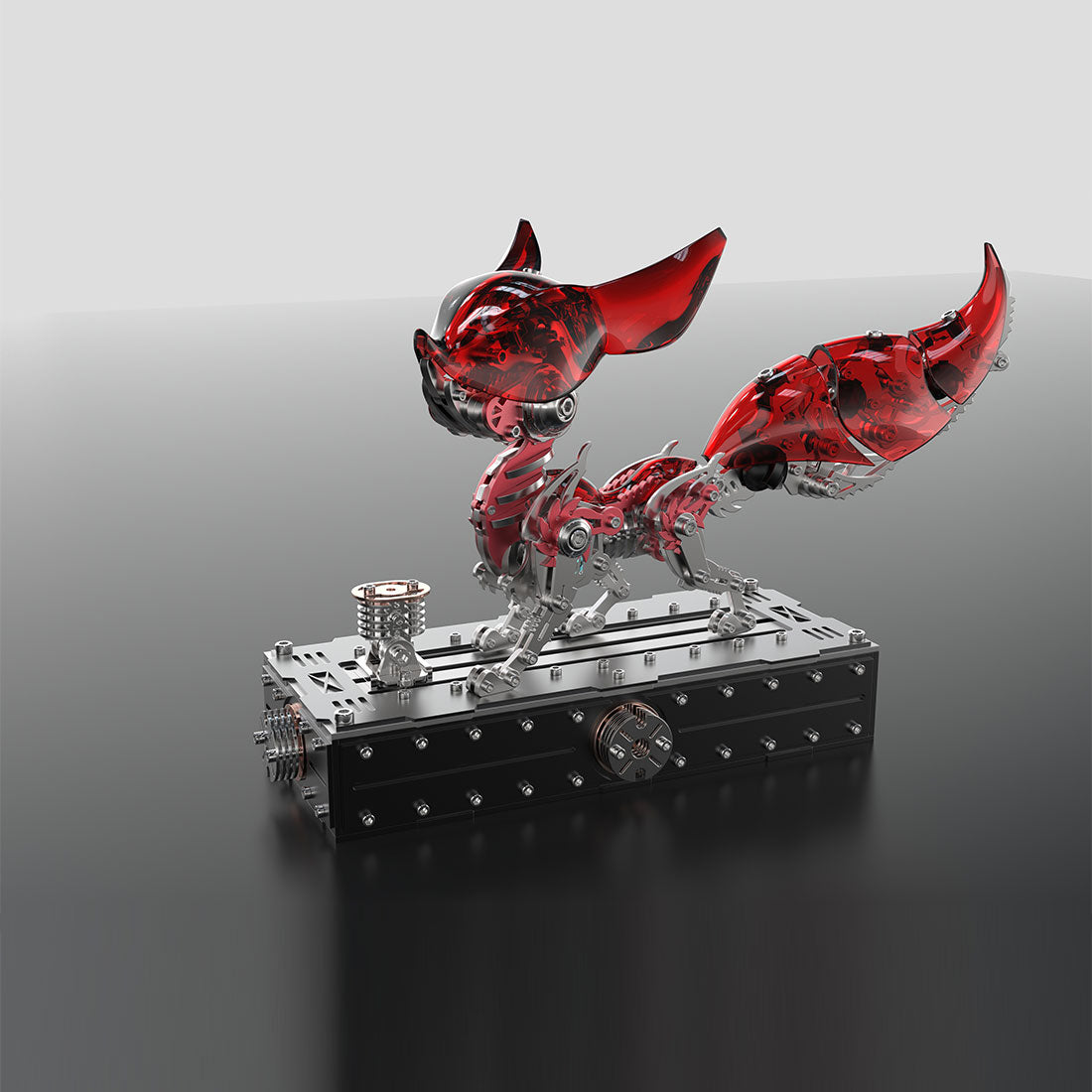 DIY Linglong Fox Hanfei 3D Assembly Mechanical Model Creative Toy Set (339PCS/Red)