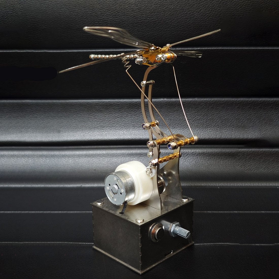 Mechanical Dragonfly 3D Metal Model Kit Kinetic Sculpture with Moving Wings