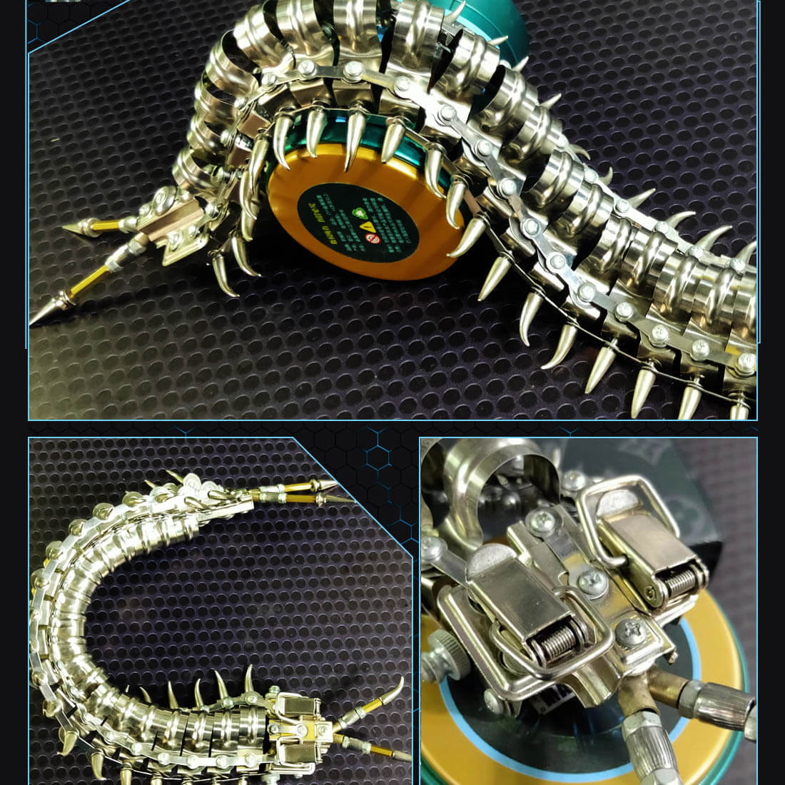 Mechanical Flying Centipede 3D Metal Model Kits Ornament