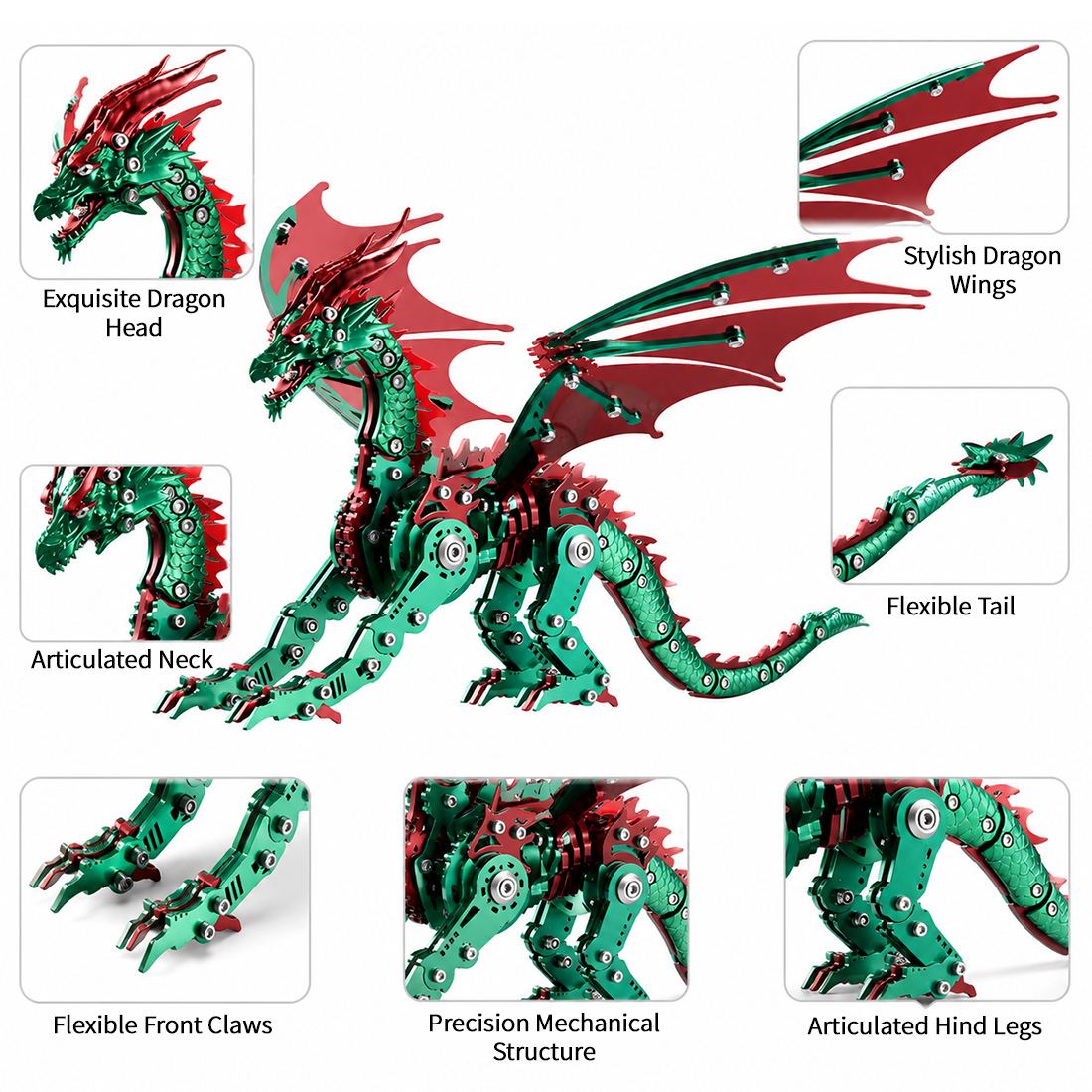 Mechanical Pterosaur 3D Metal DIY Puzzle Model Kit (313PCS)