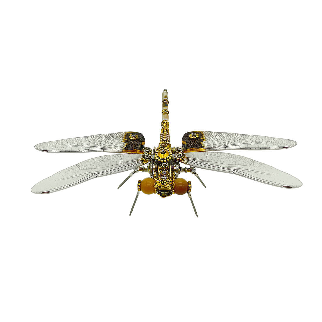 Large Insect Model Fly Mechanical Punk Large Dragonfly 3D DIY Insects Model Metal Assembly To