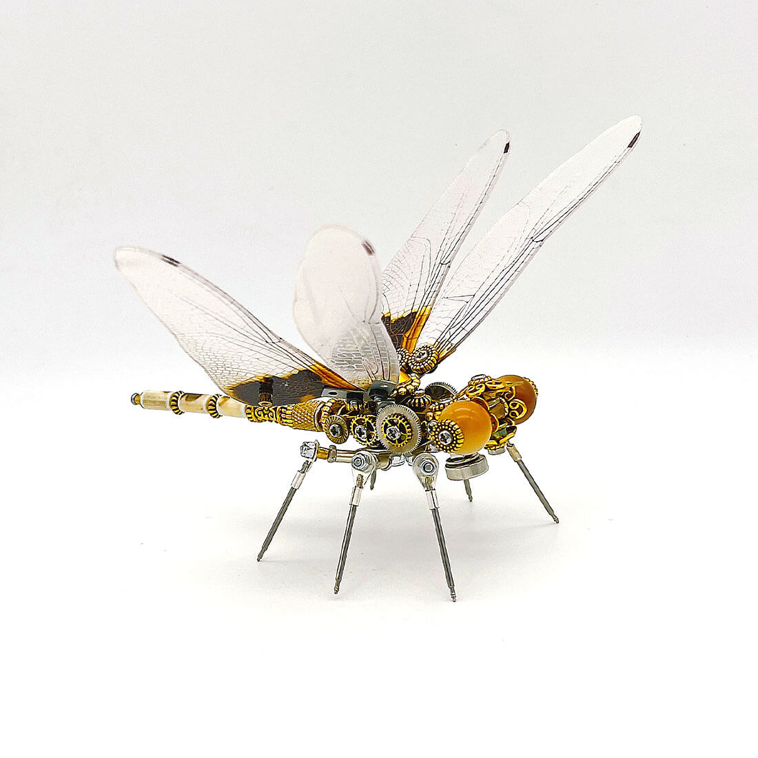 Mechanical Punk Large Dragonfly 3D DIY Insects Model Metal Assembly Toy Creative Ornament (200PCS)