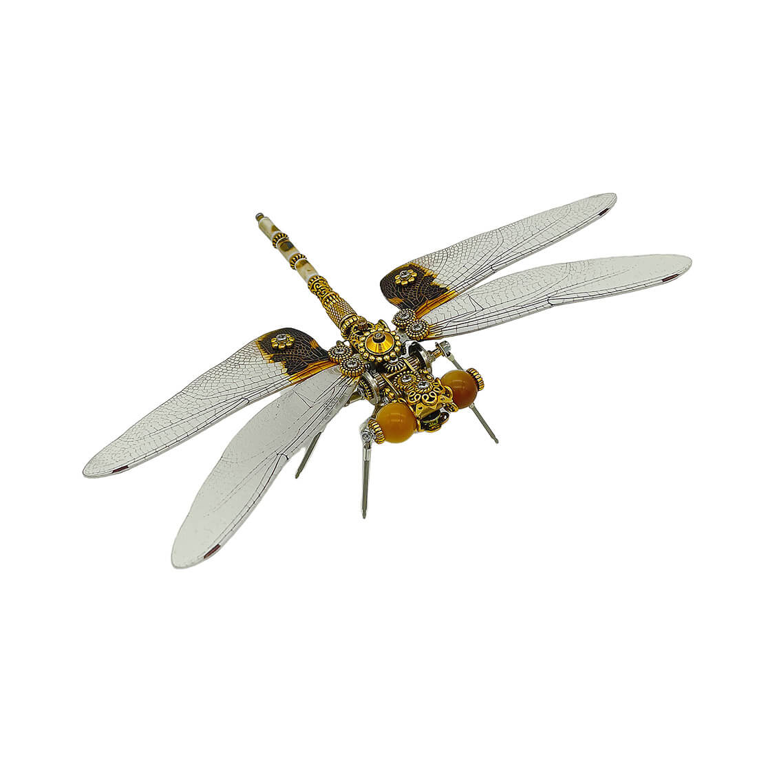 Mechanical Punk Large Dragonfly 3D DIY Insects Model Metal Assembly Toy Creative Ornament (200PCS)