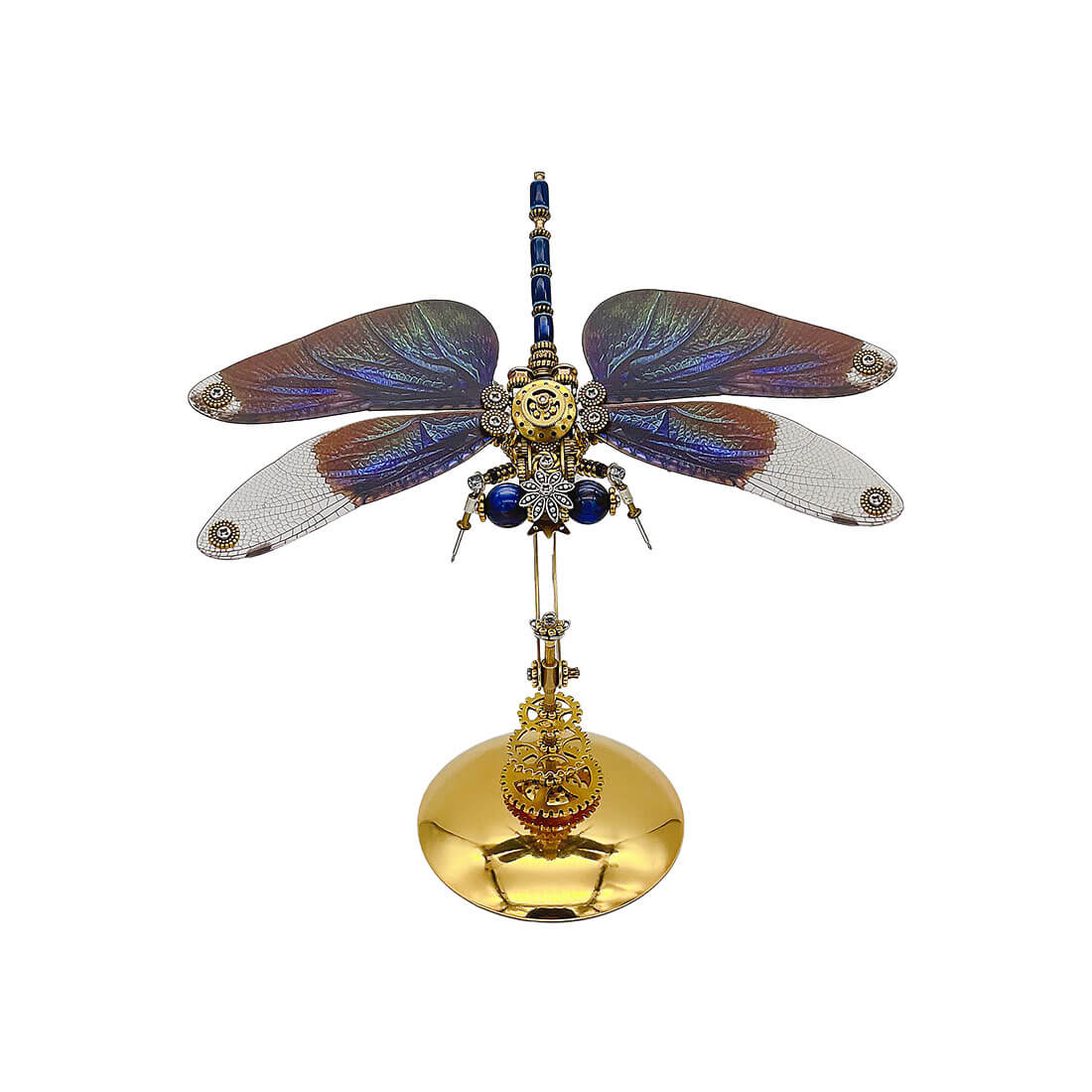 Mechanical Punk Metallic Dragonfly 3D DIY Insects Model Metal Assembly