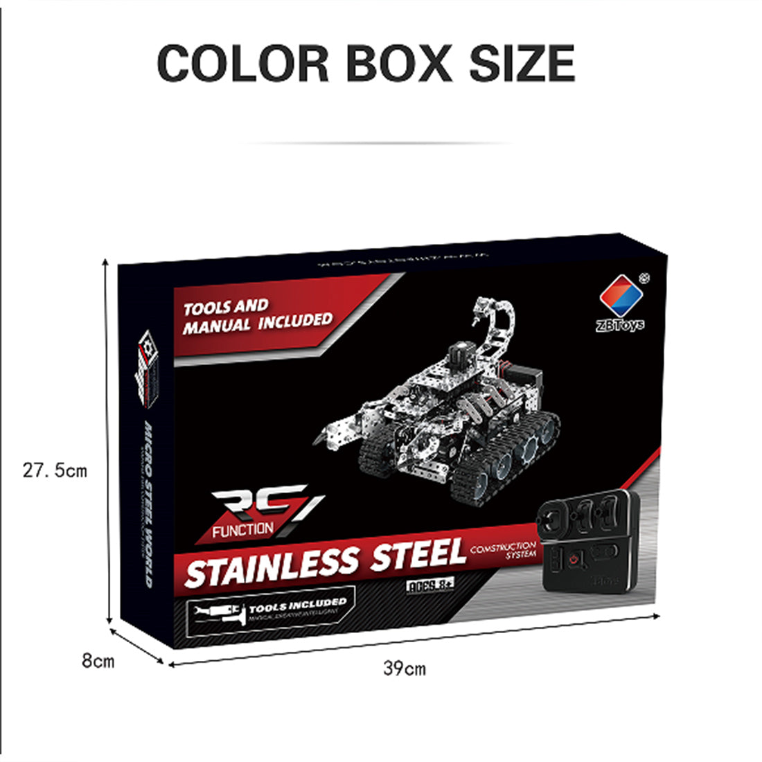 Mechanical RC Scorpion Tank 3D Metal Assembly Model Kit 12CH 2.4Ghz