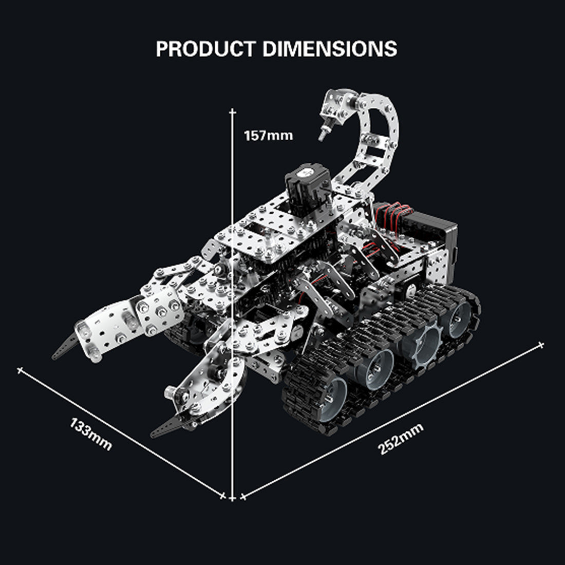 Mechanical RC Scorpion Tank 3D Metal Assembly Model Kit 12CH 2.4Ghz