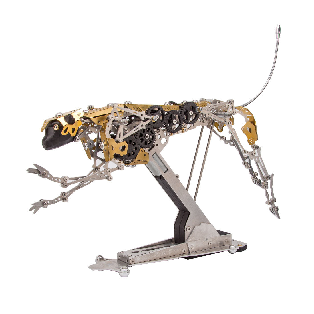 Mechanical Running Leopard 3D Metal Puzzle Kinetic Cheetah Assembly Model Kit 398PCS