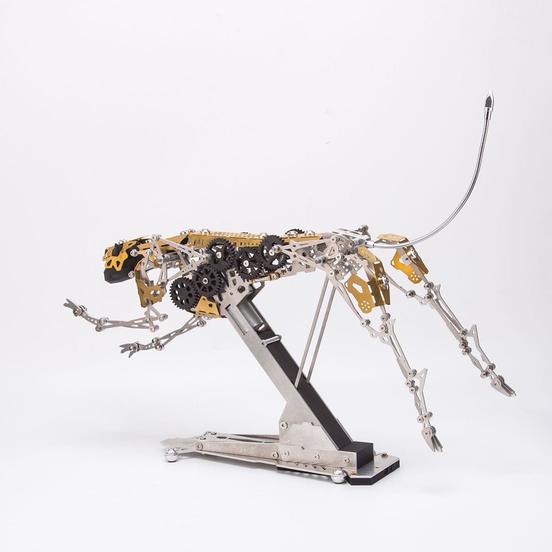 Mechanical Running Leopard 3D Metal Puzzle Kinetic Cheetah Assembly Model Kit 398PCS