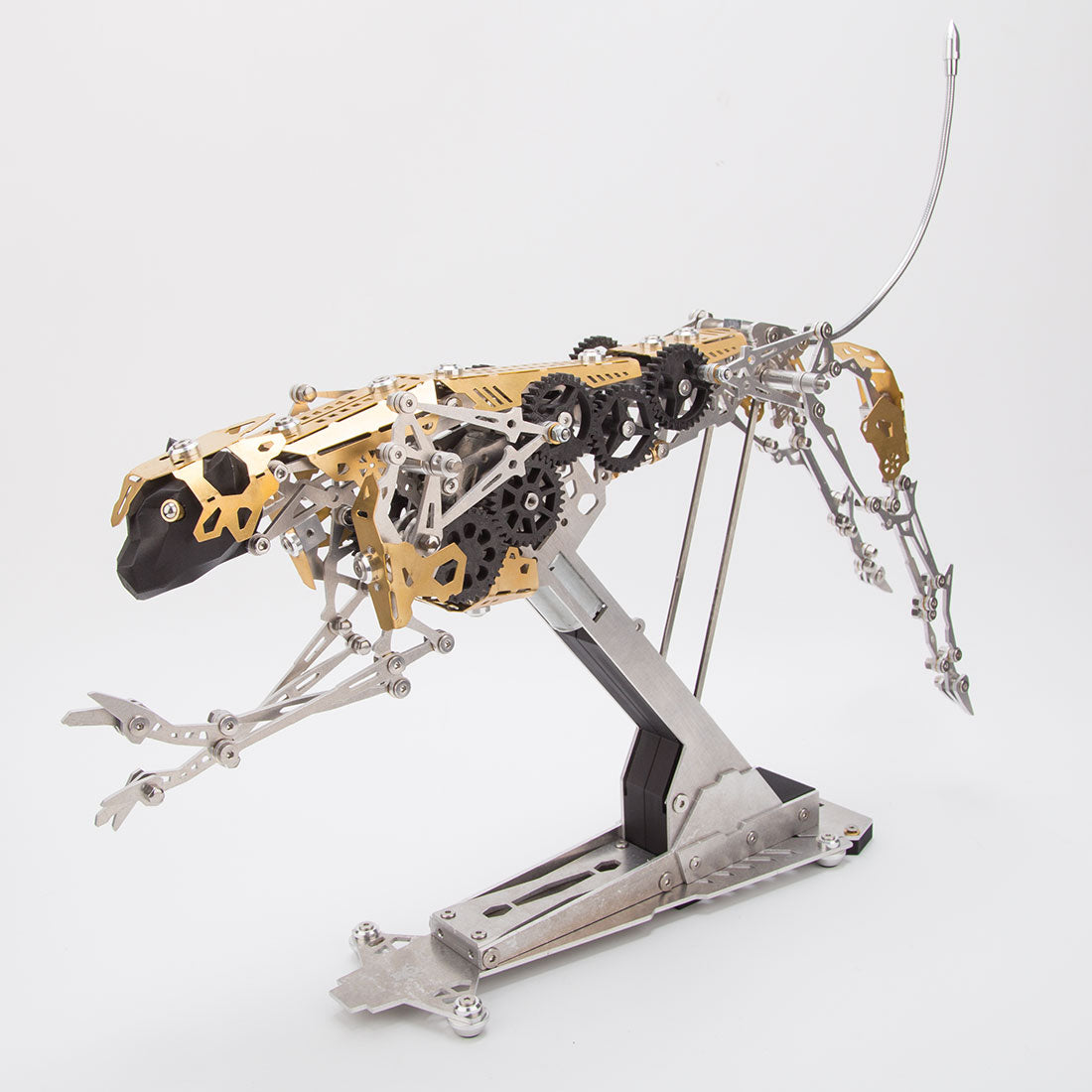 Mechanical Running Leopard 3D Metal Puzzle Kinetic Cheetah Assembly Model Kit 398PCS