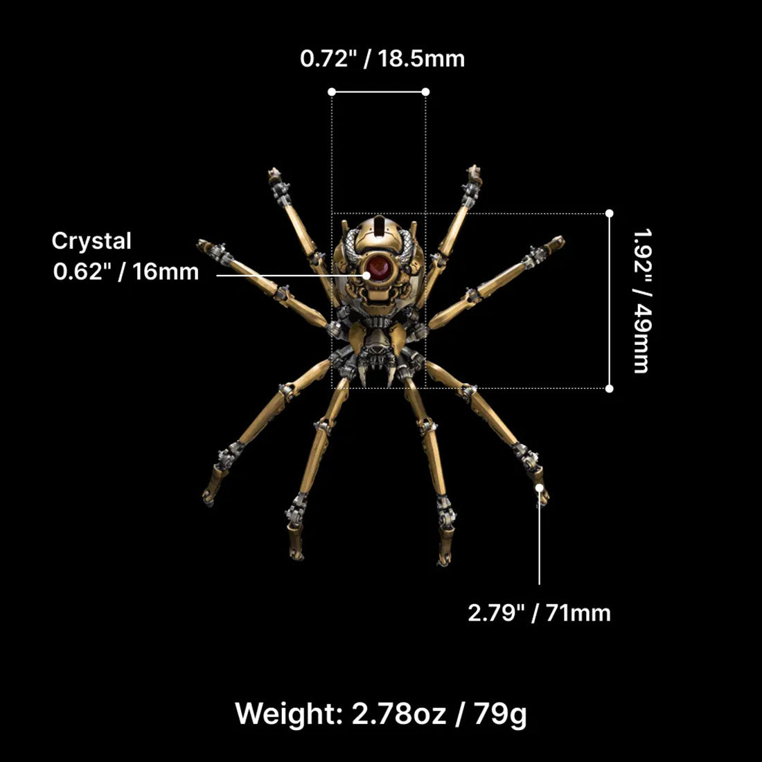 Mechanical Widow Spider Model with Movable Joints High-end Gift for Him