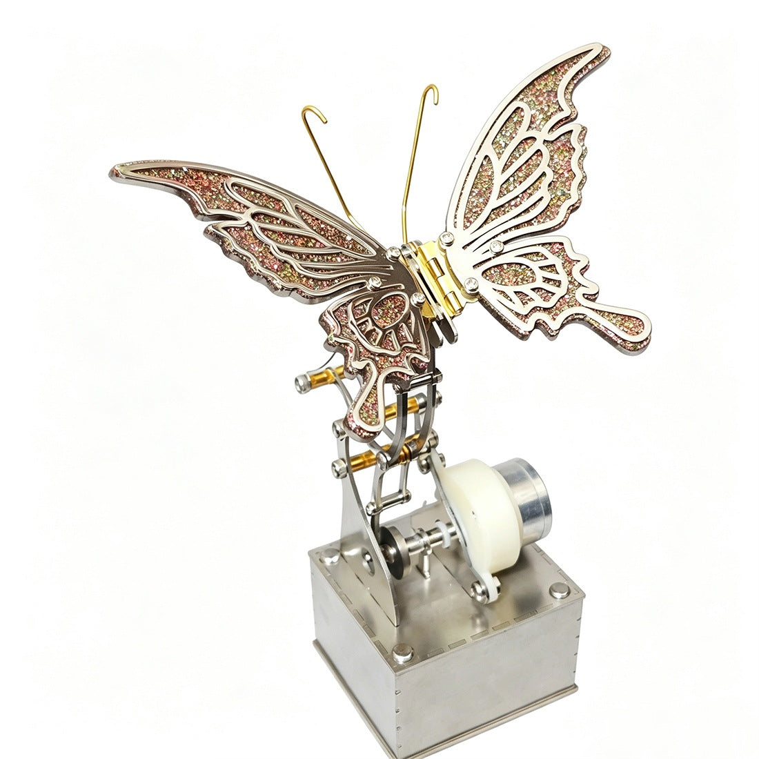 Mechanical Winged Insect 3D Metal Model Kit Steampunk Kinetic Sculpture with Moving Wings