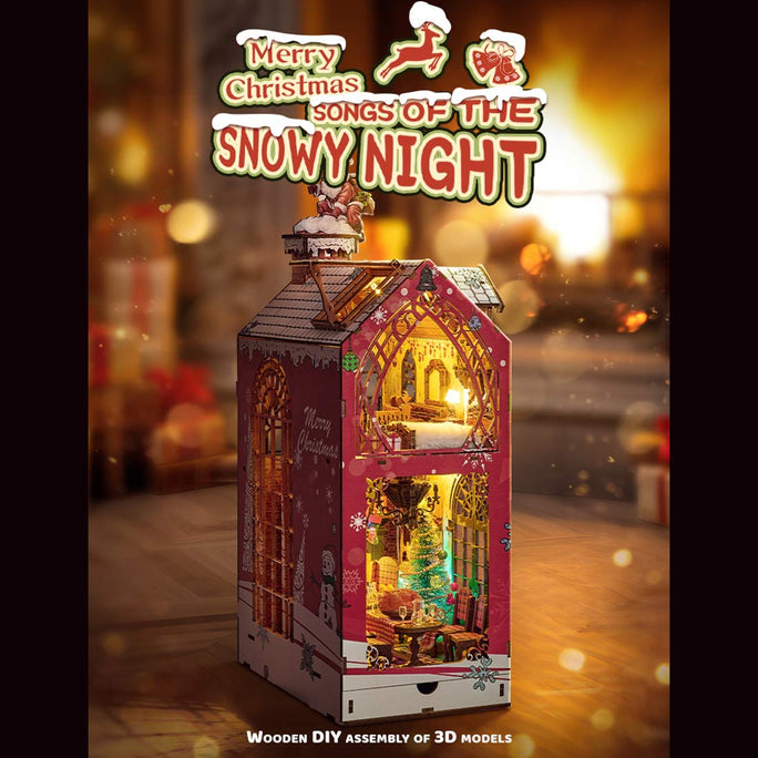Merry Christmas Snowy Night Book Nook Kits 2024