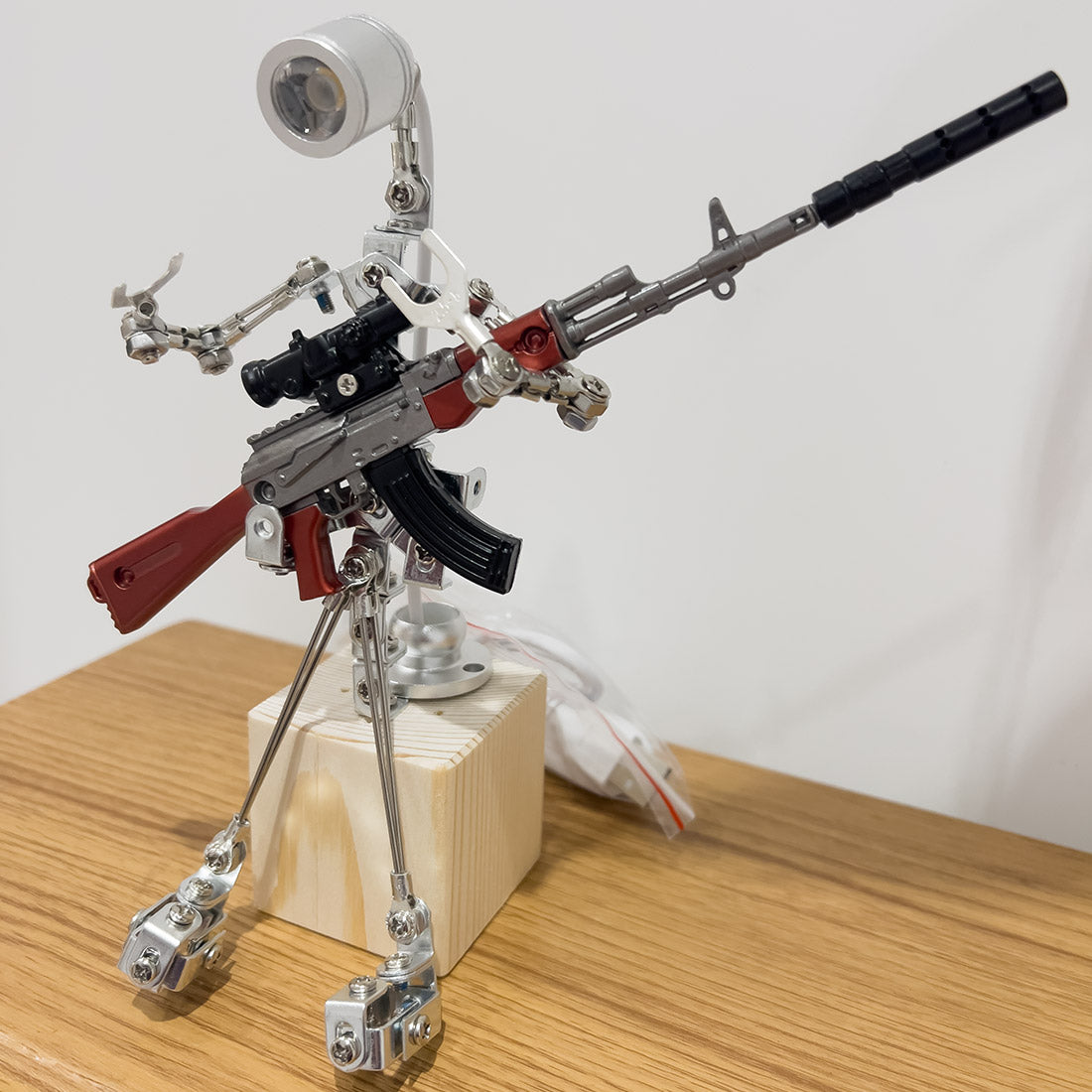 Metal Armored Lamp Man Model