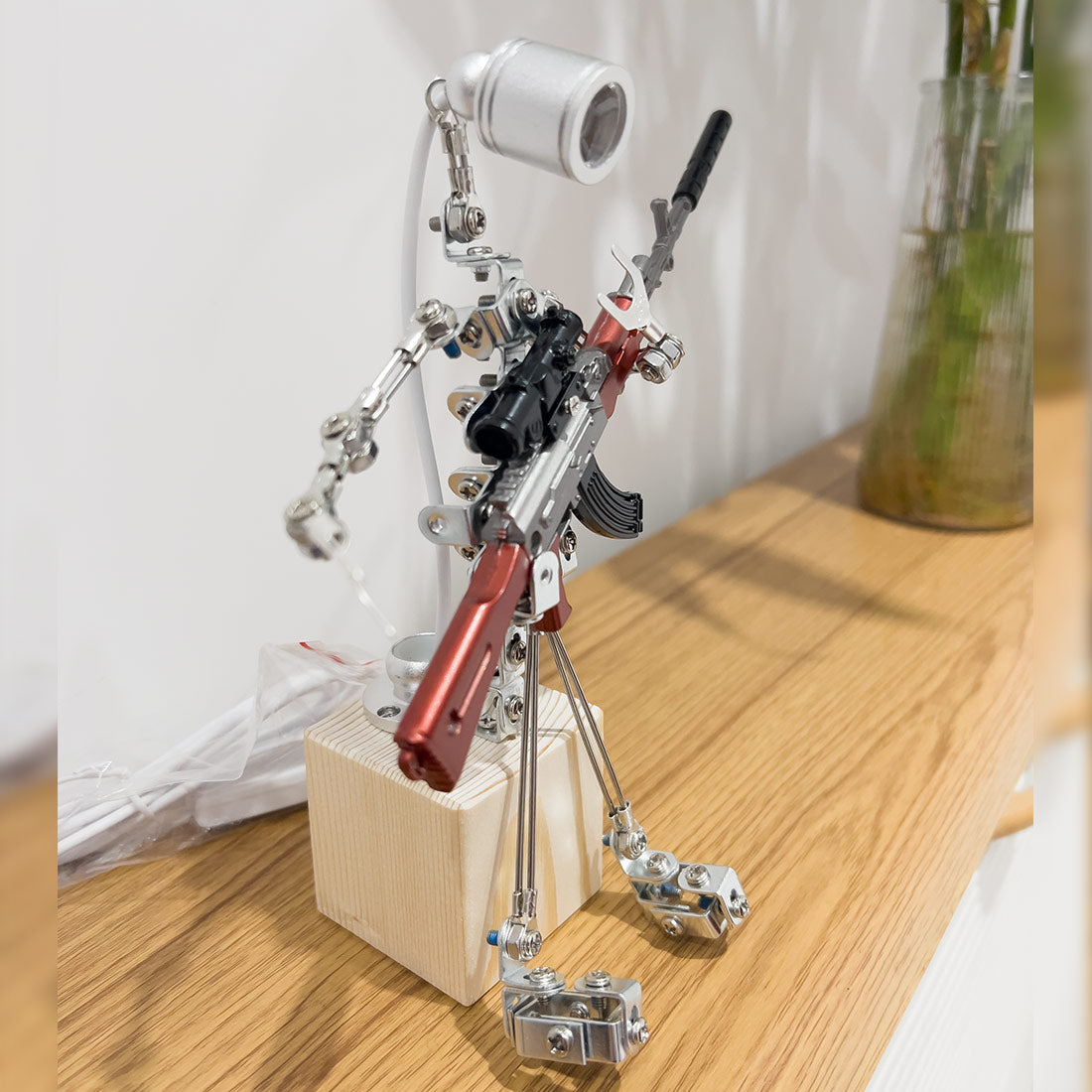 Metal Armored Lamp Man Model