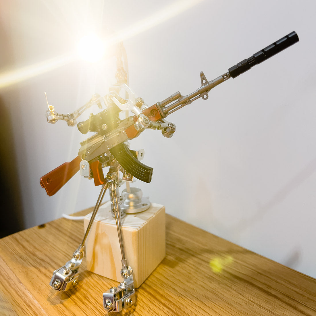 Metal Armored Lamp Man Model