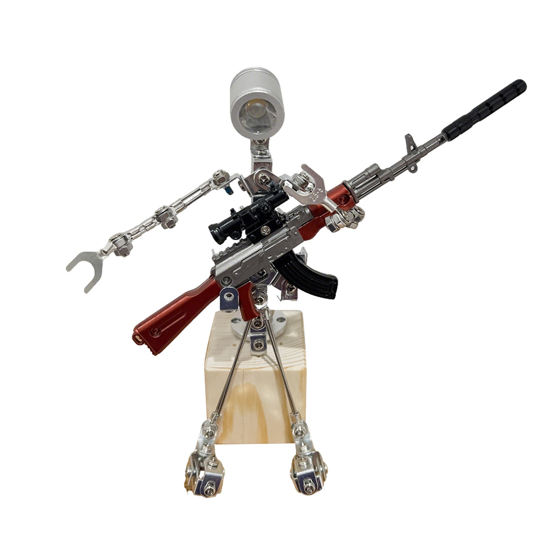 Metal Armored Lamp Man Model