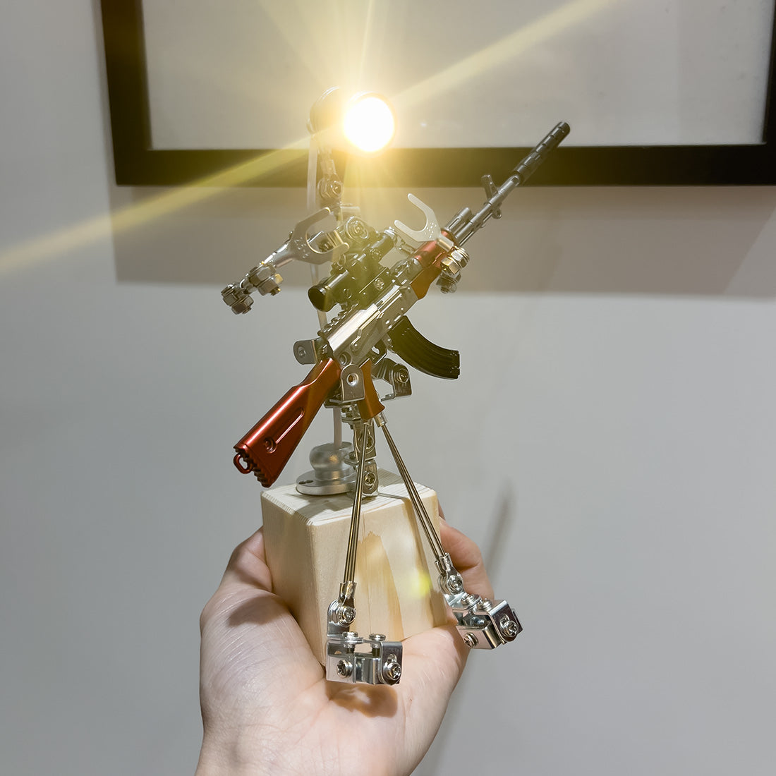 Metal Armored Lamp Man Model