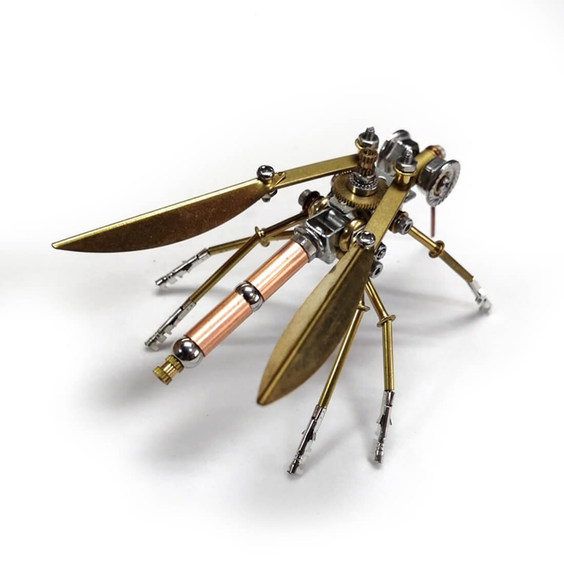 Insect Shell Mech Mosquito 3D DIY Steampunk Mechanical Insect Metal Assembly Model (100+