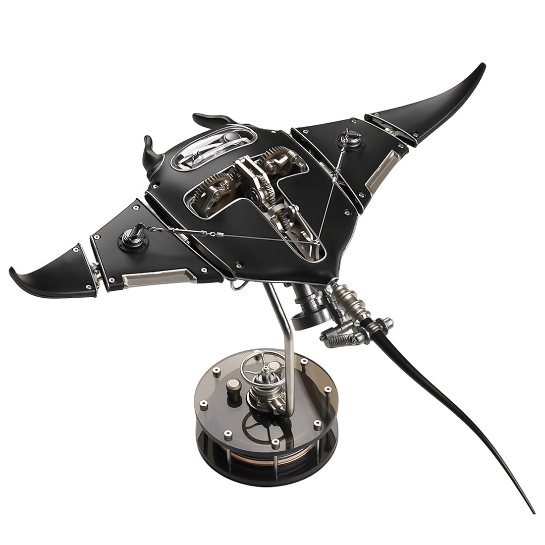Build Mechanical Mobula Manta Ray Kinetic Sculpture kits Metal Automata Toy