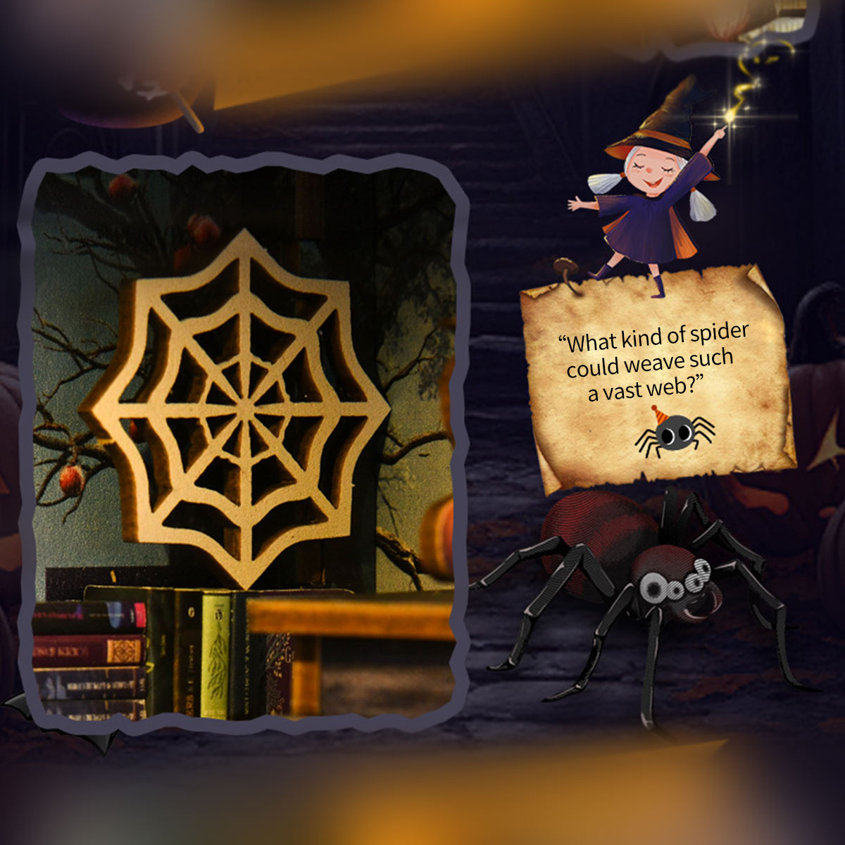 Mystery Witch’s House 3D Wooden DIY Book Hook Kit – Build Your Own Halloween Story