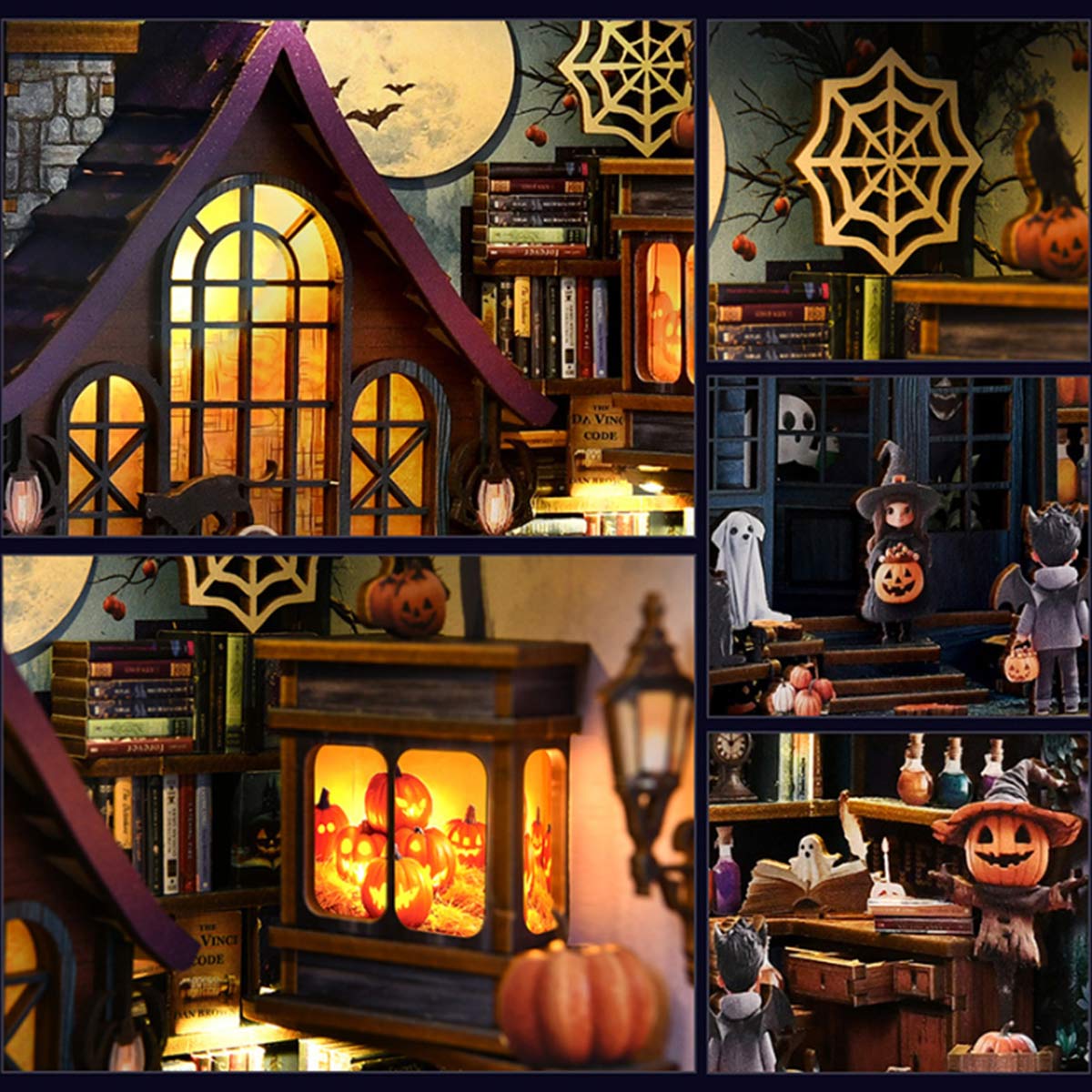 Mystery Witch’s House 3D Wooden DIY Book Hook Kit – Build Your Own Halloween Story