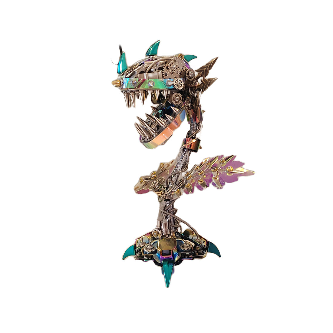 Piranha Plant Flower Metal Building Kit Toys Cannibal with Openable Mouth Collectible Gift for Halloween (400pcs)